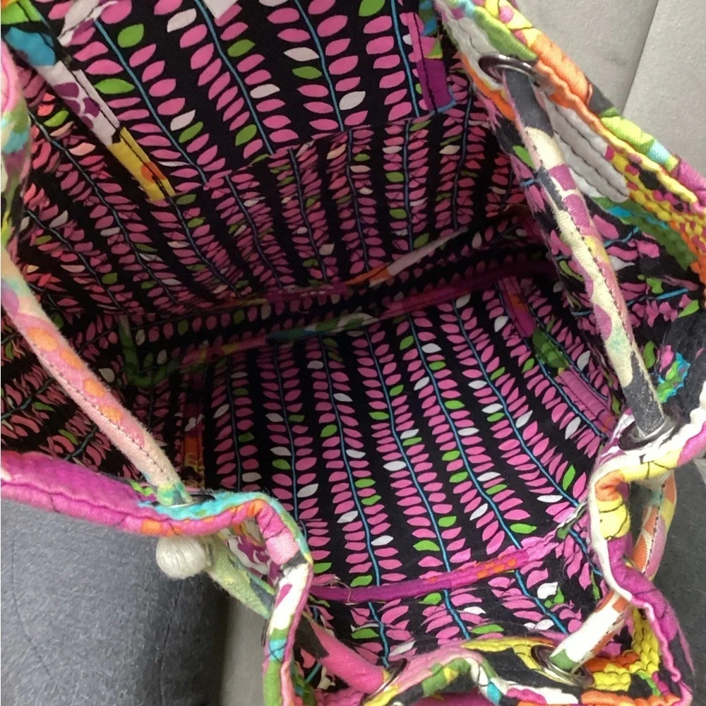 Vera Bradley Quilted Drawstring Backpack – Multicolor Floral